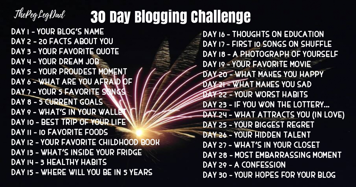 30 Day Blogging Challenge